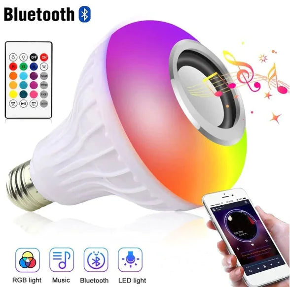 Smart LED Light Bulb with Bluetooth Speaker