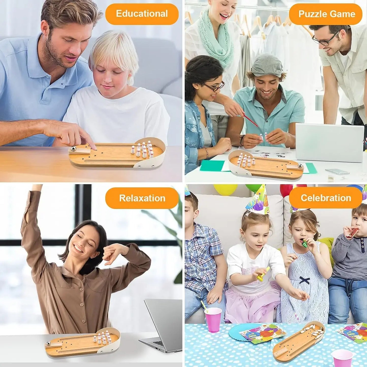 Desk Bowling Fun Set