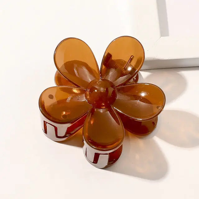 Geometric Flower Hair Clips