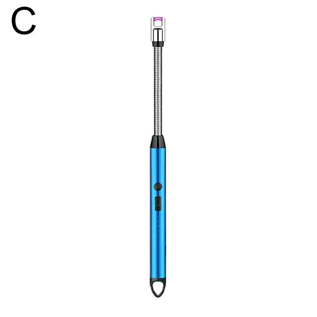 360° LED Electric Arc Lighter: USB Rechargeable, Windproof, Flameless Plasma Ignition for BBQ, Candles, Stoves