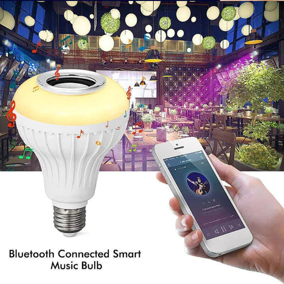 Smart LED Light Bulb with Bluetooth Speaker