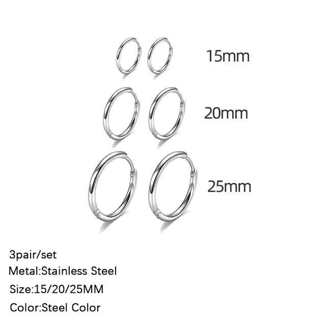 Classic Stainless Steel Earrings
