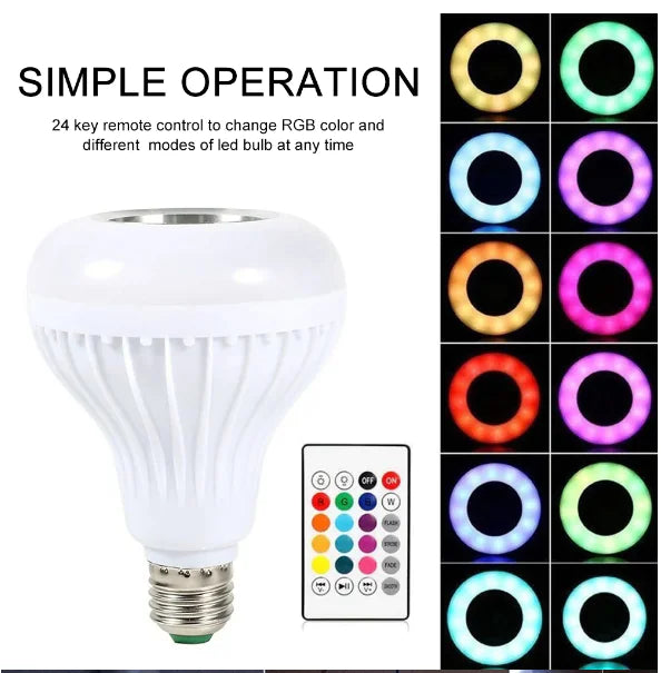 Smart LED Light Bulb with Bluetooth Speaker
