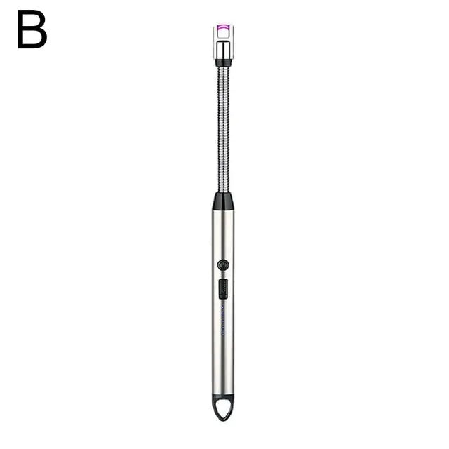 360° LED Electric Arc Lighter: USB Rechargeable, Windproof, Flameless Plasma Ignition for BBQ, Candles, Stoves