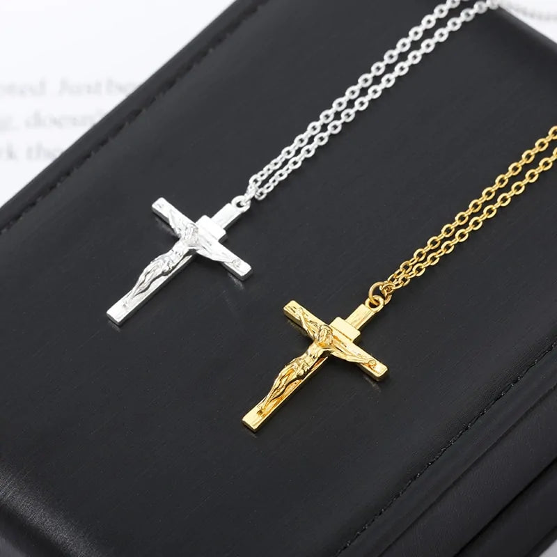 Stainless Steel Chain Cross Necklace